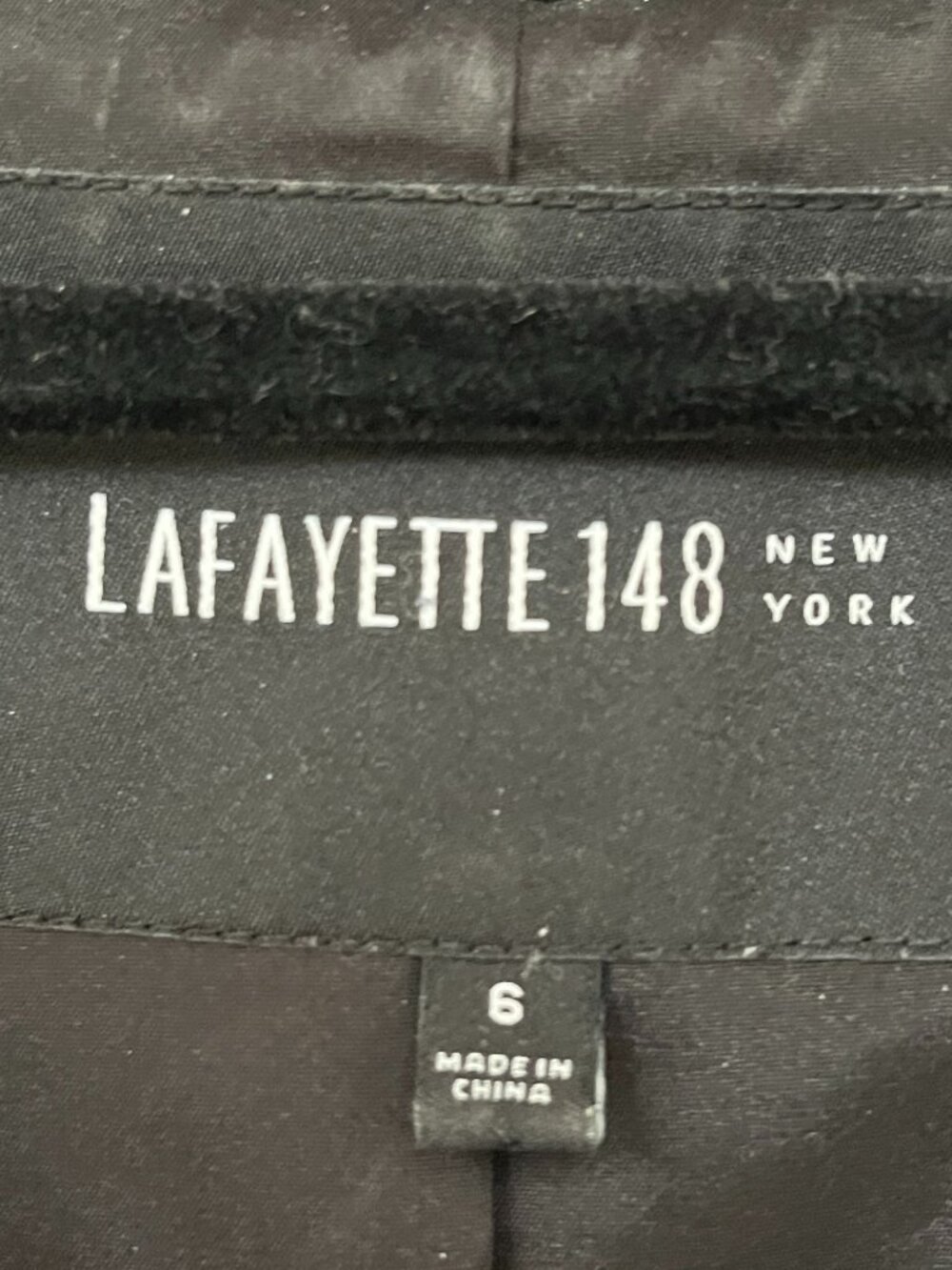 Lafayette 148 New York 3/4 Sleeve Jacket in Black, Blue Boucle, Size 6 - Picture 5 of 14